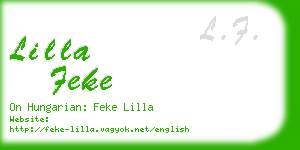 lilla feke business card